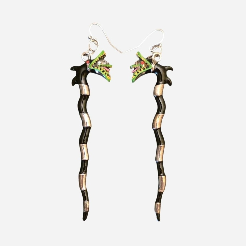 Spencer's Beetlejuice Sandworm Earrings, Alternative, Fun, Weird